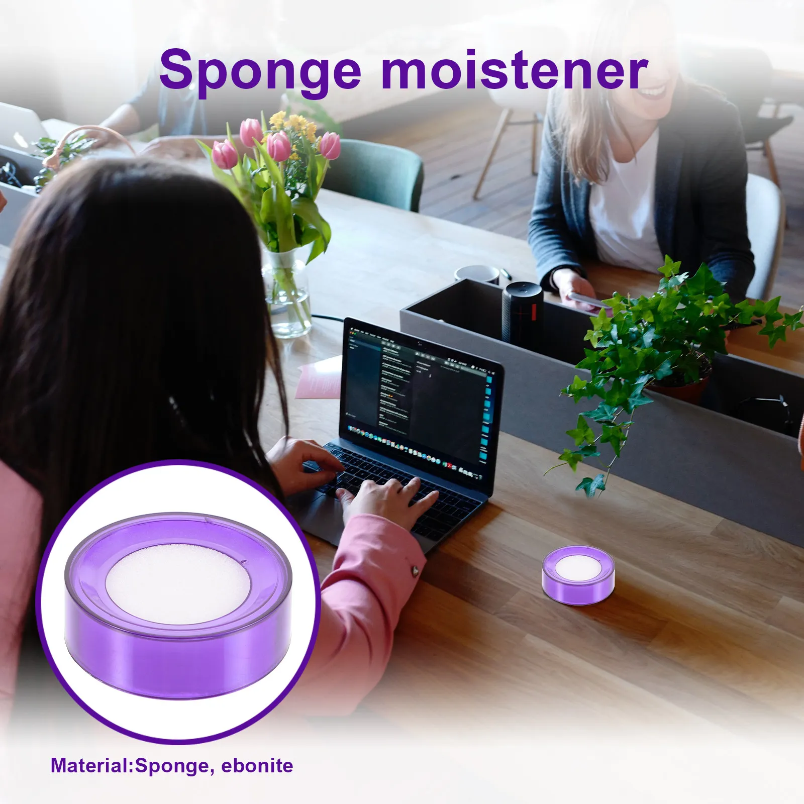 6Pcs Sponge Fingertip Moistener Cup Soft Sponge Wet Finger Tool for Money Counting Paper Sorting Cashier Tellers Office Use