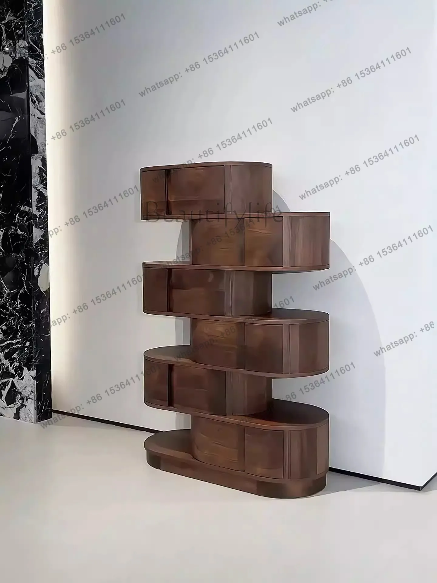 

Italian minimalist North American black walnut six chest cabinet living room creative design chest cabinet all solid wood