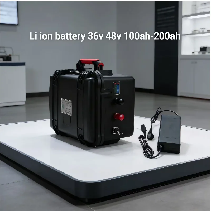 

36V 48V 100-200Ah Li-ion Battery with Charger 1500+ Cycles 36V/48V High Capacity Li-ion Battery Field Work 36V 48V 100-200Ah Rec