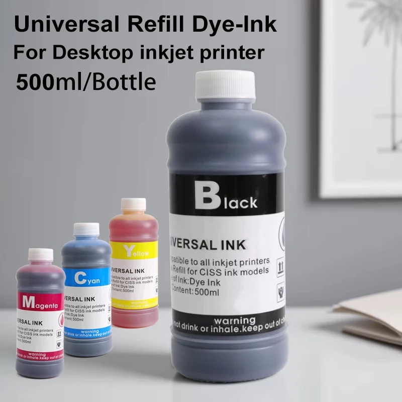 

Универсальные чернила для заправки чернил, 500 мл, совместимые с настольным струйным принтером Canon Epson Brother HP 802 803 805 PG546 546 82