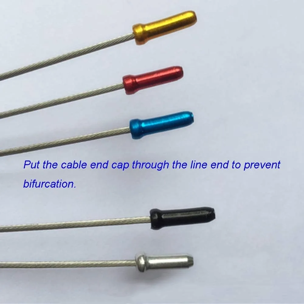 Tapas de cable para bicicleta MTB resistentes con terminales y crimpes - imagen 3