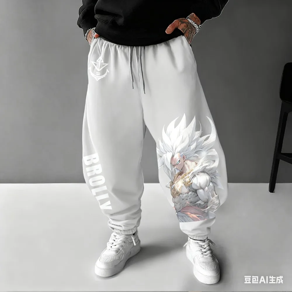 Dragon Ball Black Gray Series Men's Women's Large Size Harajuku Trend Harlan Pants Autumn Winter Loose High-quality Pants New