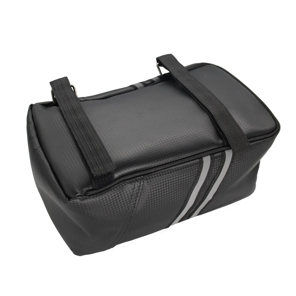 Motorcycle Bicycle Rack Rear Carrier Bag Trunk PU Leather Waterproof 8L Storage Luggage Pouch MTB Bike Pannier Shoulder 