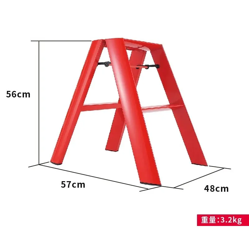 Multifunctional folding herringbone ladder, household telescopic aluminum alloy three-step ladder