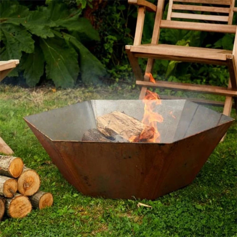 Factory Supply Corten Steel Rusty Round Heater Outdoor Fire Pit