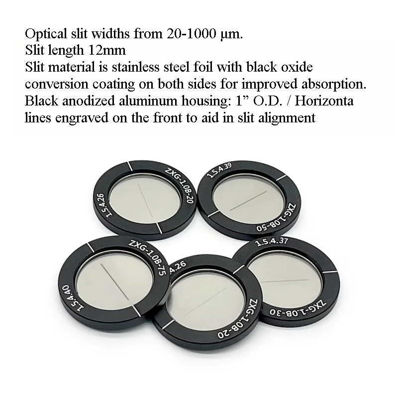 Diameter 18mm 25.4mm Optical Laboratory Precision Slit Width 20-1000 Micron Slit Length 12mm Space Filter System Accessories
