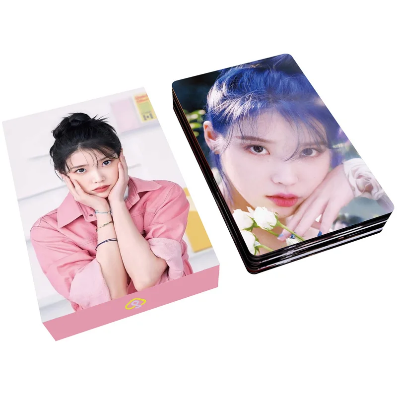 Imagem -05 - Kpop iu Lee ji Eun Novo Álbum Concerto Cartão Postal Coleção Presente Bonito Cartão Lomo Cartão Fotográfico para Menina 55 Pcs por Conjunto