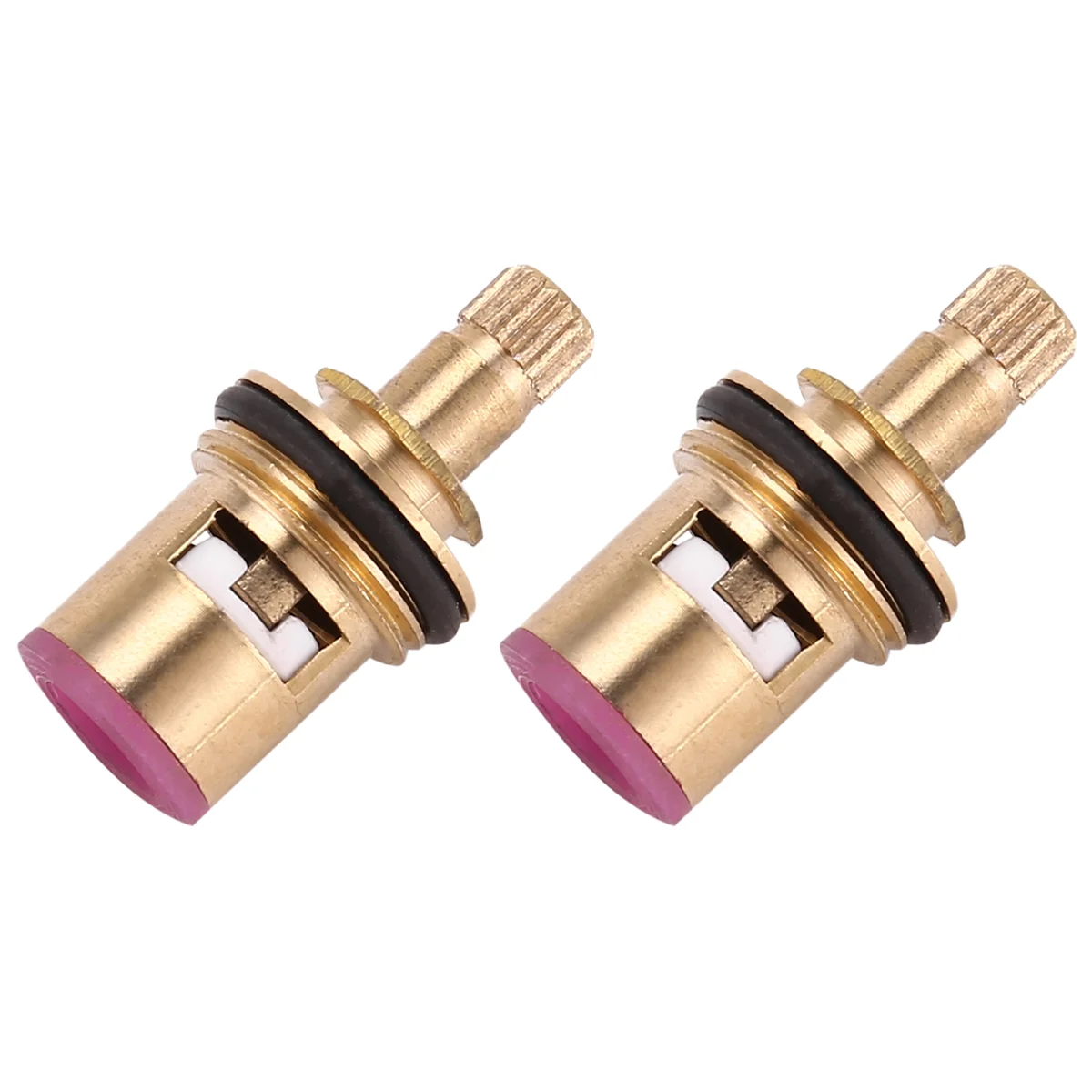 copper Disc valve 2 pcs 1/2 inch 20 Teeth Ceramic Tap Disc Quarter Turn Valve Replacement Hot Cold