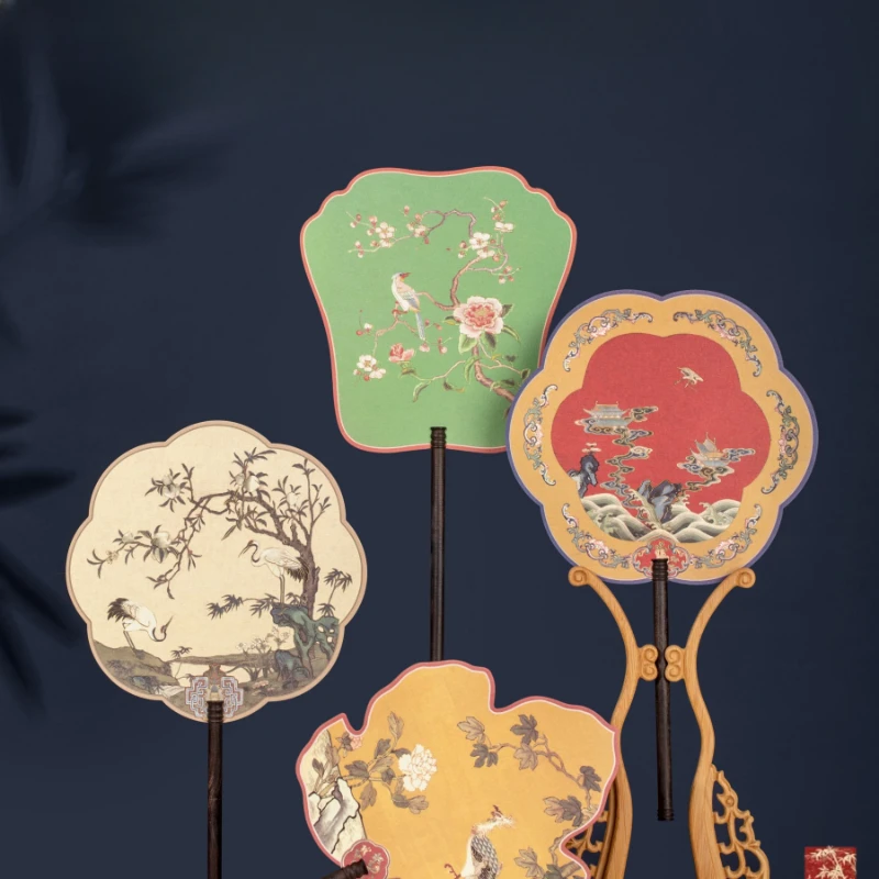 

Forbidden City Taobao Cultural and Creative Reproduction Antique Hanfu Small Fan Folding Fan, Chinese Style Dance Fan
