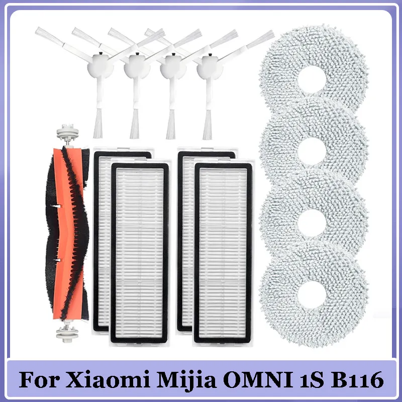 

For Xiaomi Mijia OMNI Infinite Robot Vacuum-Mop 1S B116 Main Side Brush Hepa Filter Mop Vacuum Cleaner Spare Parts Accessories