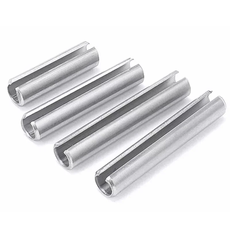 304 Stainless Steel Split Spring Dowel Tension Roll Pin Slotted Open Dowel Pins M1.5~M12 Roll Slotted Split Tension Pins GB879
