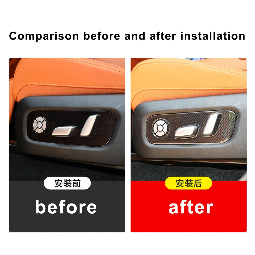 4 Pcs Seat Adjustment Panel Sticker For GWM HAVAL H10 2026 Resin Material Carbon Fiber Texture Decorative Sticker Car Supplies