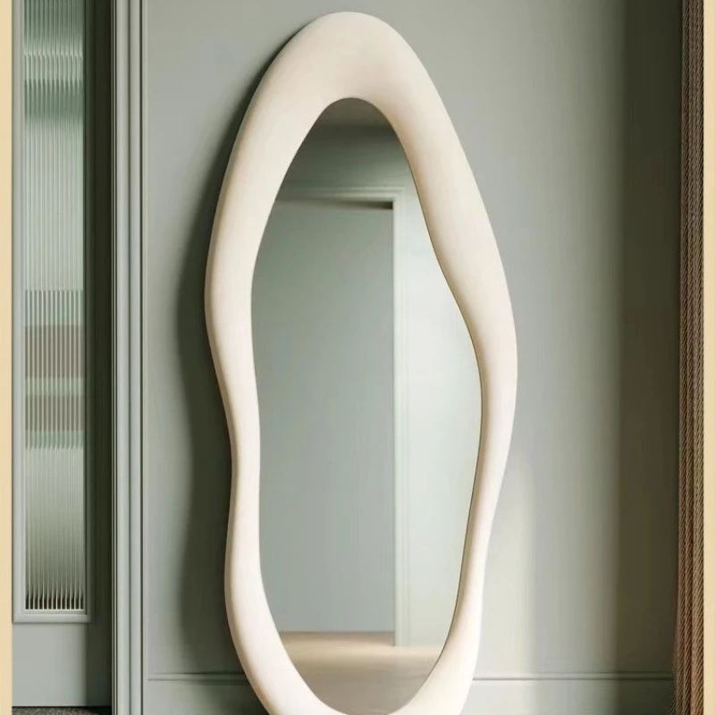 

Italian light luxury special-shaped full-body mirror irregular floor-to-ceiling mirror fitting mirror mango wall-mounted