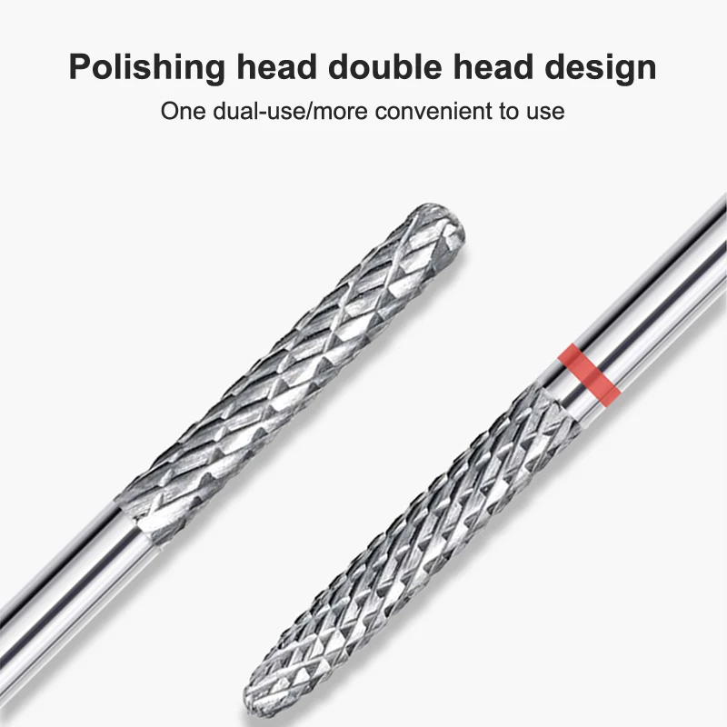 Double Heads Tungsten Steel Carbide Nail Drill Bits Electric Nails Design Tools Manicure Machine Pedicure Files Accessories