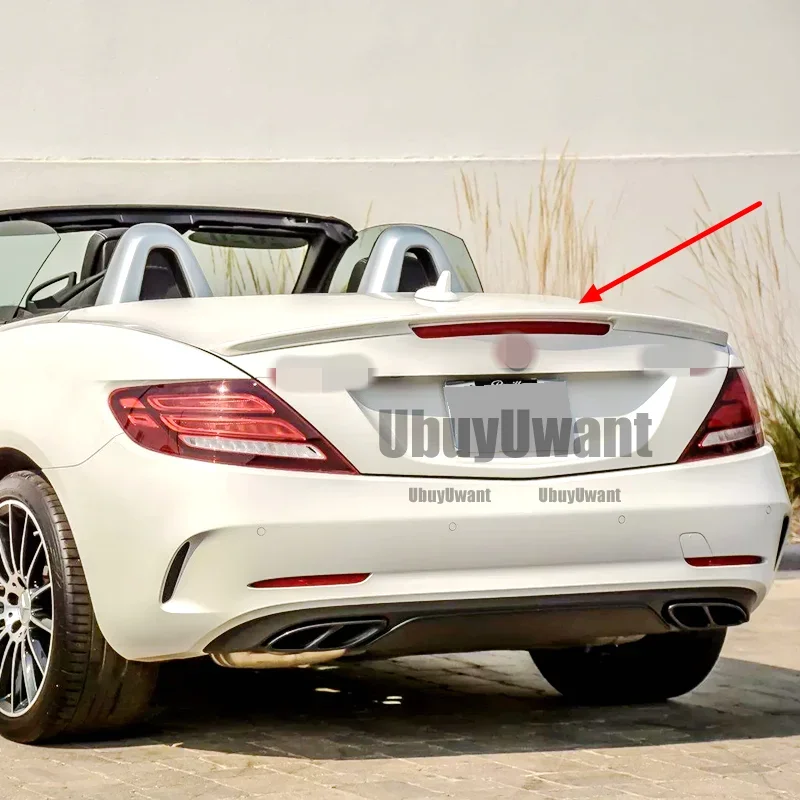 R171 R172 carbon fiber and gloss black rear spoiler for Mercedes Benz SLK class R171 2004 - 2010 SLK200 SLK280 SLK300 SLK350