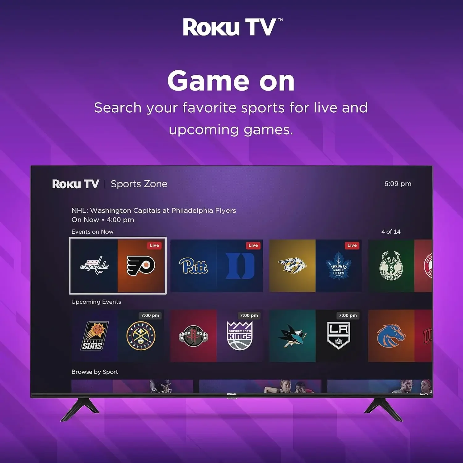 50-calowy telewizor Smart Roku klasy R6 4K UHD z kompatybilnością Alexa, Dolby Vision HDR, DTS Studio Sound, tryb gier (50R6G)