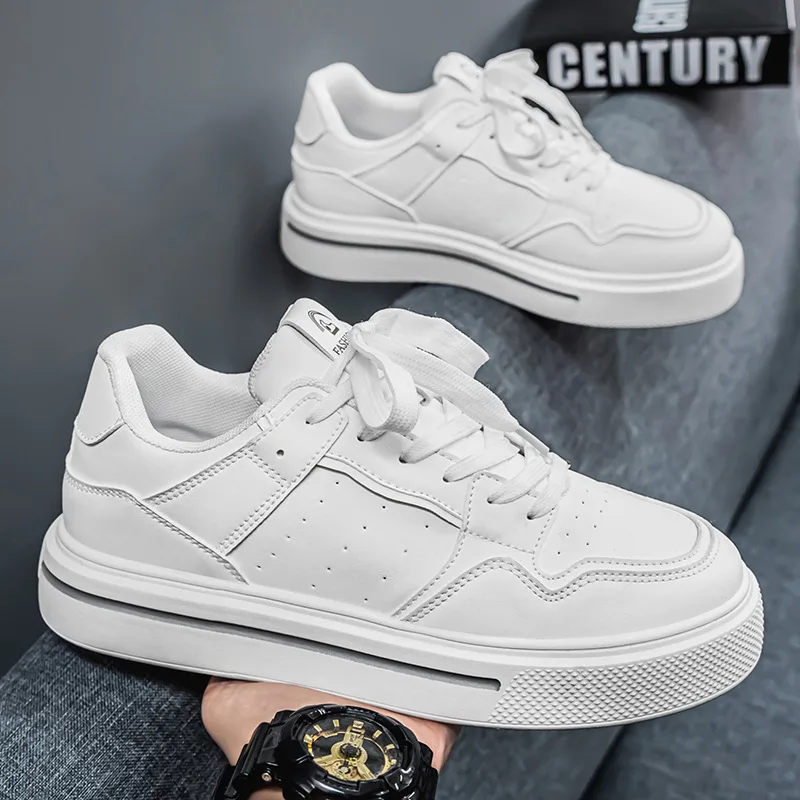 رجل أحذية رياضية صفقات تنس رجل الاتجاه 2025 أحذية الصيف للرجال فستان رجالي أحذية جلد البقر الحقيقي أحذية جلدية بدون كعب1