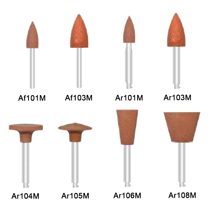 Teeth Polisher for Dremel Rotary Tool Medium Silicone Grinding Head for Metal Alloy Dental Lab Supplies 100pcs/set