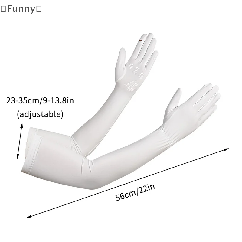 Sunscreen Gloves Anti-Ultraviolet Summer Arm Protector All-In-One Driving Ice Silk Sleeve Cover Outdoor Cycling Sleeves ﻿