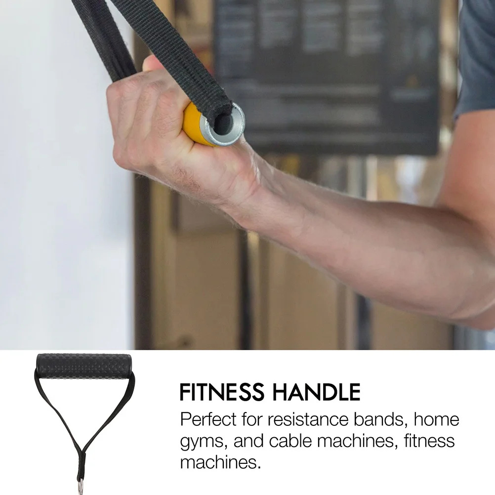 

4Pcs Premium ABS Cloth Fitness Handle Lightweight Portable for Travel Home Gym Use with Resistance Bands Cable Machines