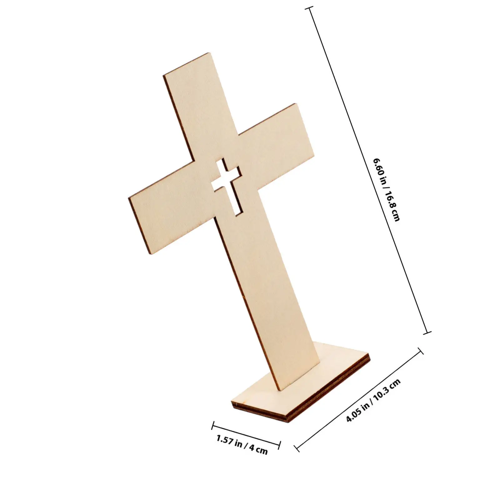30Pcs Wooden Crosses Handcrafted Natural Wood Standing Centerpiece Tabletop Decor Unfinished Cross Cutouts DIY Crafts Prayer
