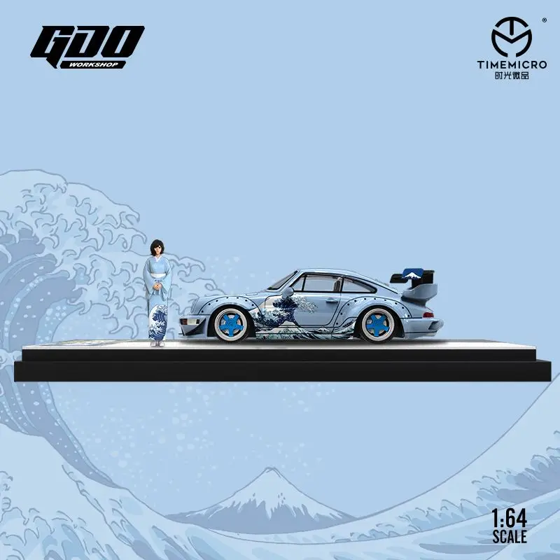 TimeMicro/Moreart Mini X GDO 1:64 RWB The Great Wave off Kanagawa Model Car Alloy car model limited edition toy collection gift