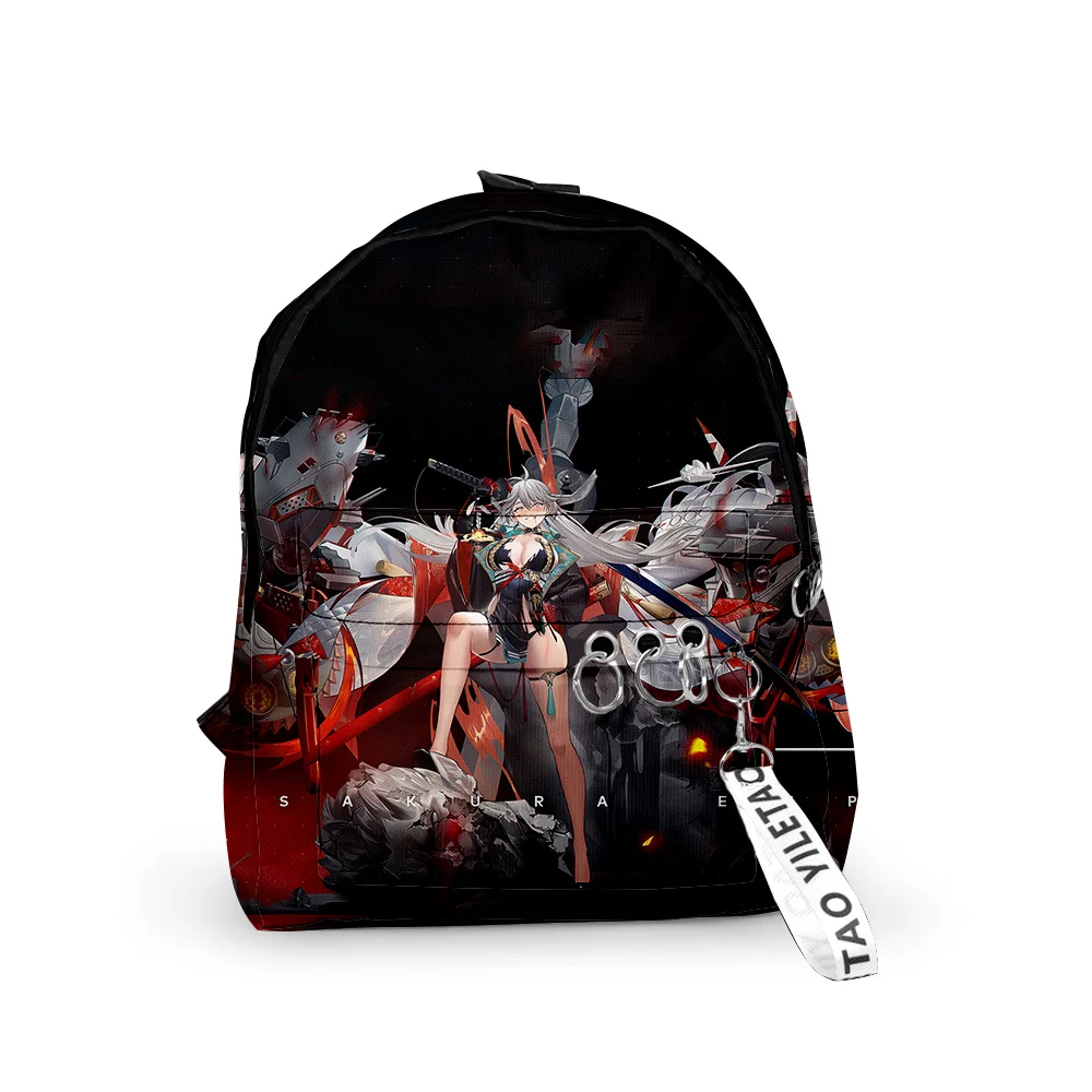 Popular Azur Lane Notebook Backpacks Boys/Girls pupil School Bags 3D Print Keychains Oxford Waterproof Cute Small Backpacks