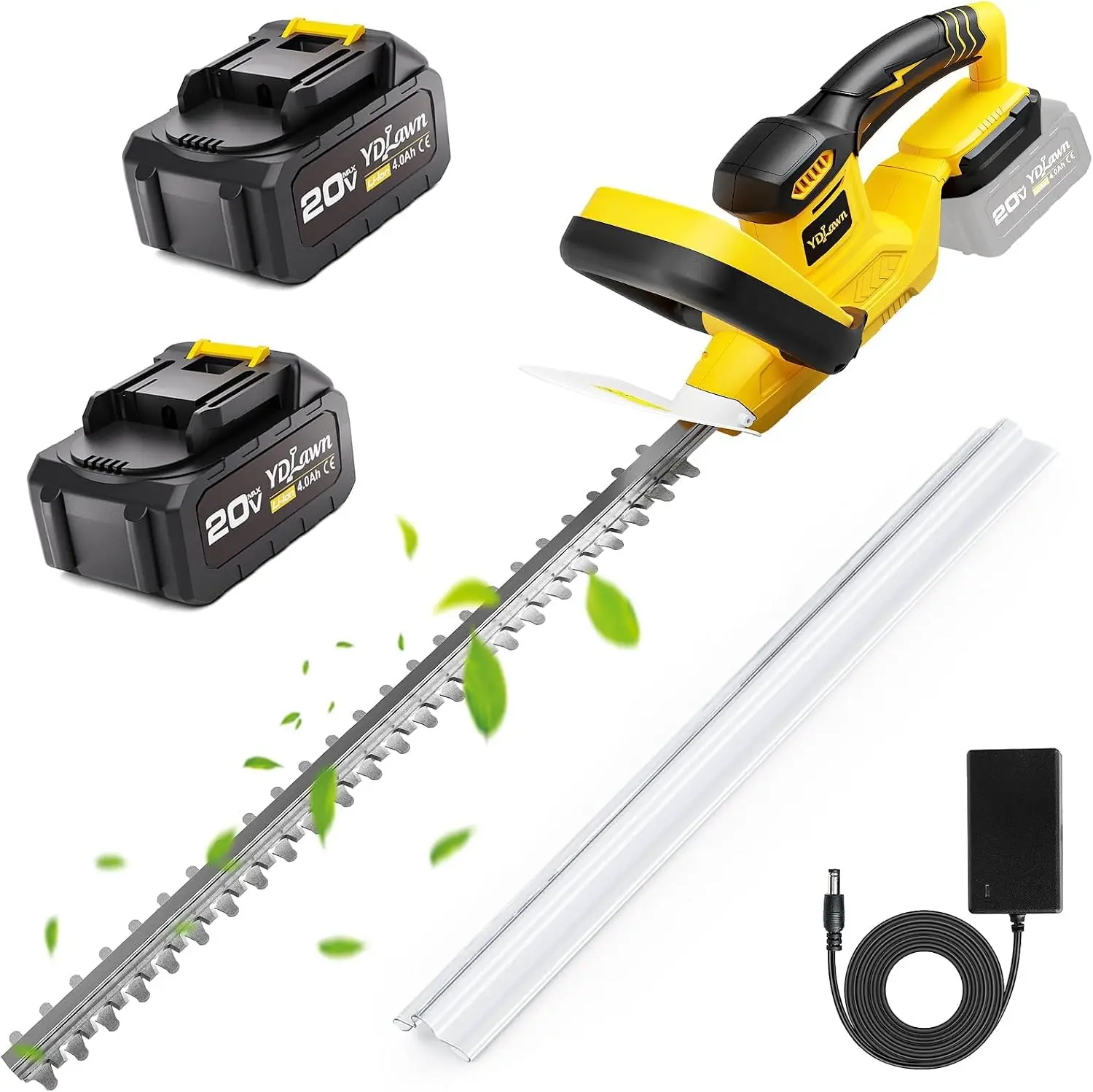20V Cordless Hedge Trimmer, 22-Inch Blade, 2 x 4.0Ah Batteries | Includes a charger and lightweight,compact design