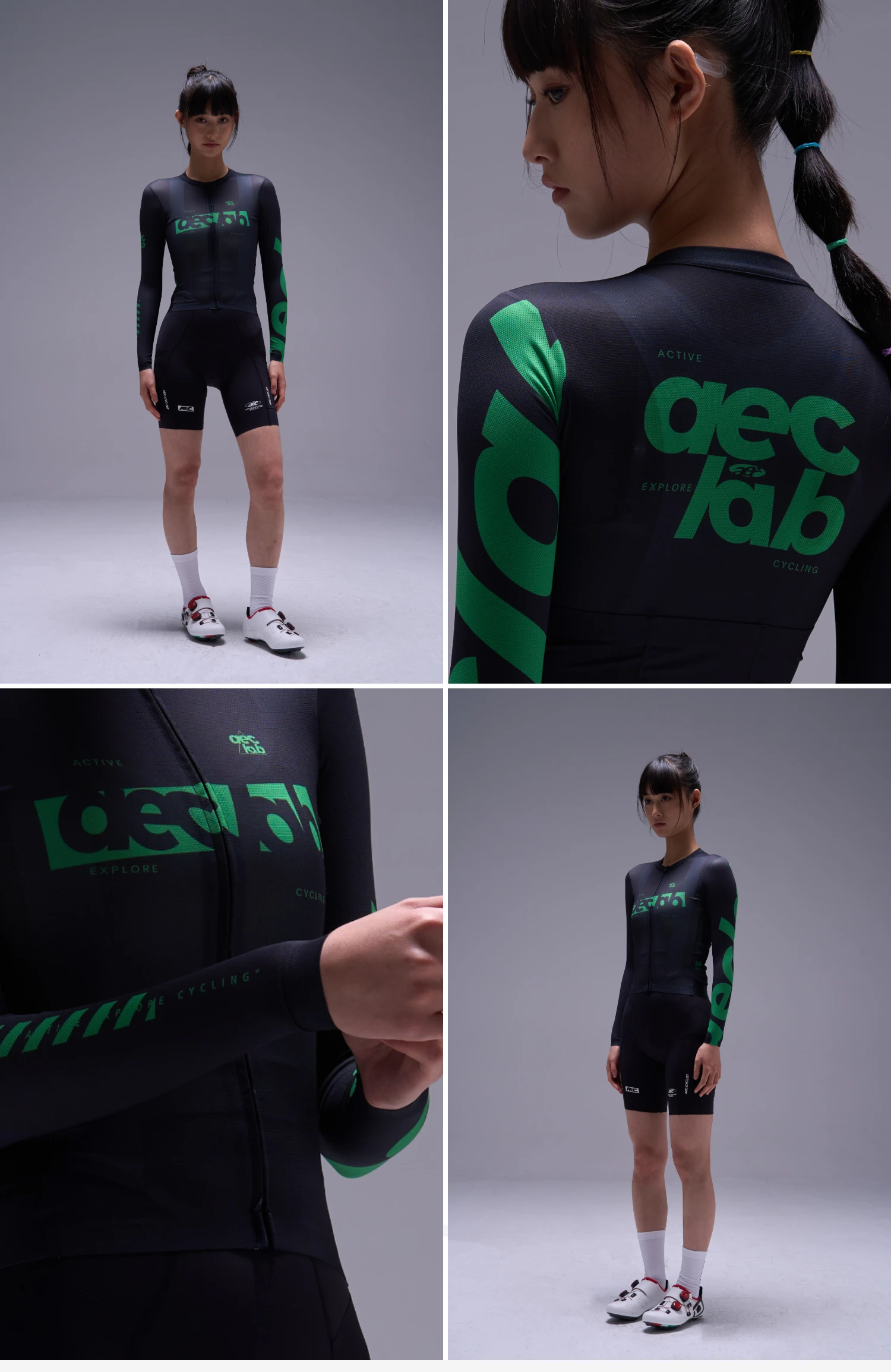 AEC 2026 Neues Damen-Radtrikot Frühling Herren Langarm-Radoberteil YKK-Reißverschluss Atmungsaktive Radkleidung ShanJi-Serie – Detail 19