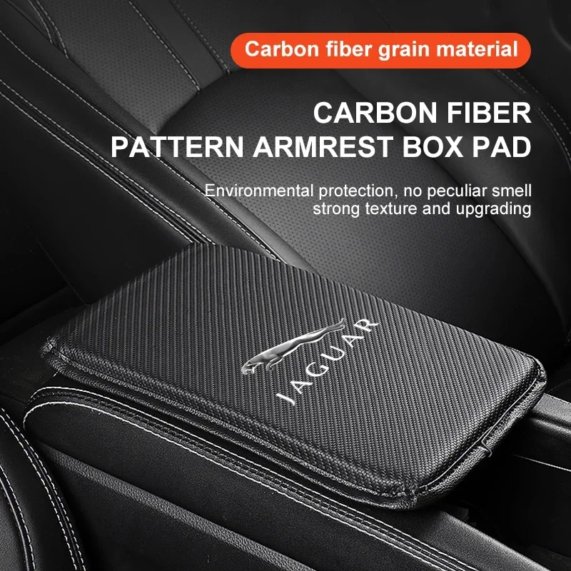 

Car Armrest Box Mats Leather Center Console Covers Interior Accessories For Jaguar XF XE XJ F Pace X Type F Type Necklace Tijera