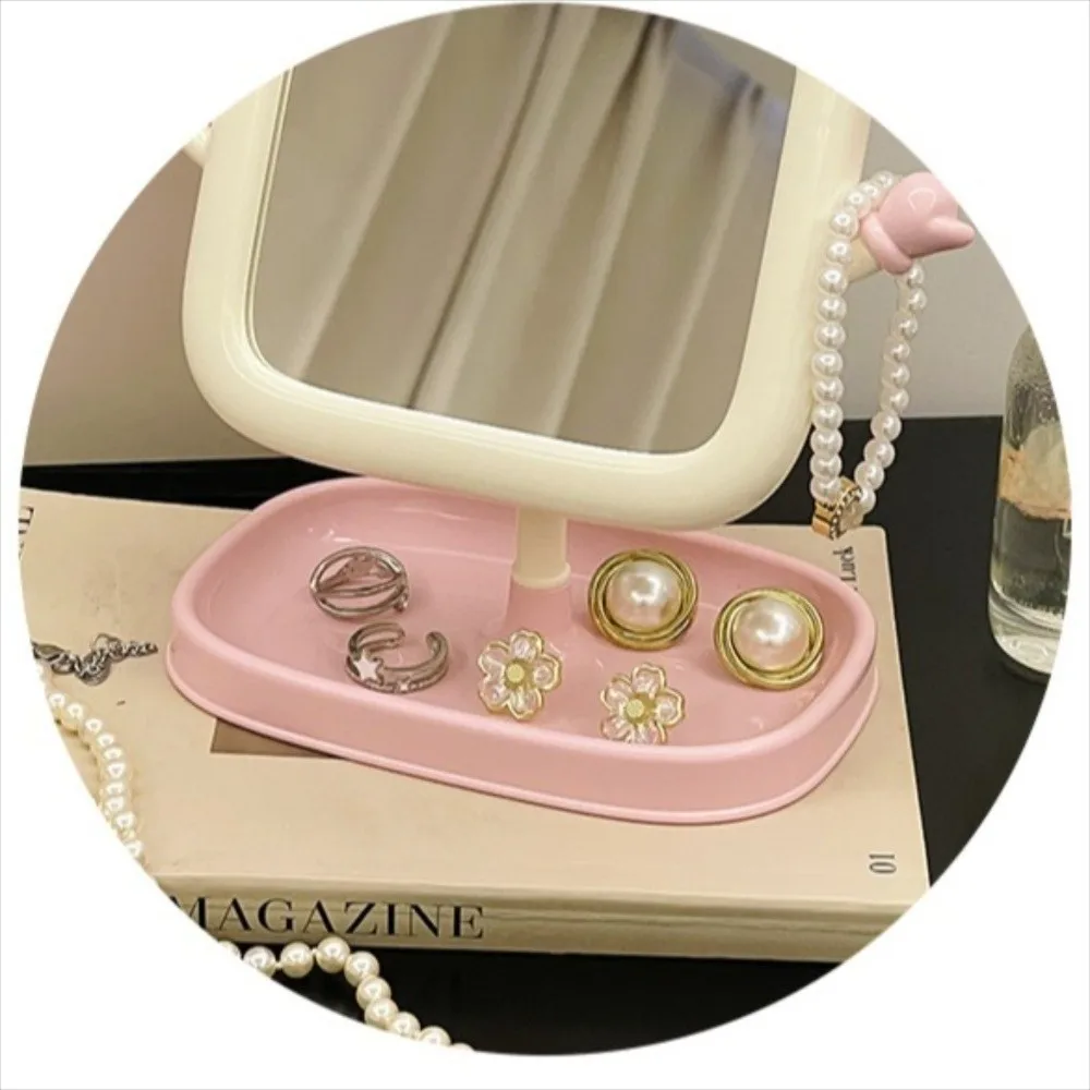 مرآة مكياج لطيفة محمولة قابلة للتعديل بزاوية تخزين سطح المكتب مرايا ديكور إبداعية عالية الوضوح مرآة منزل كرتونية #2