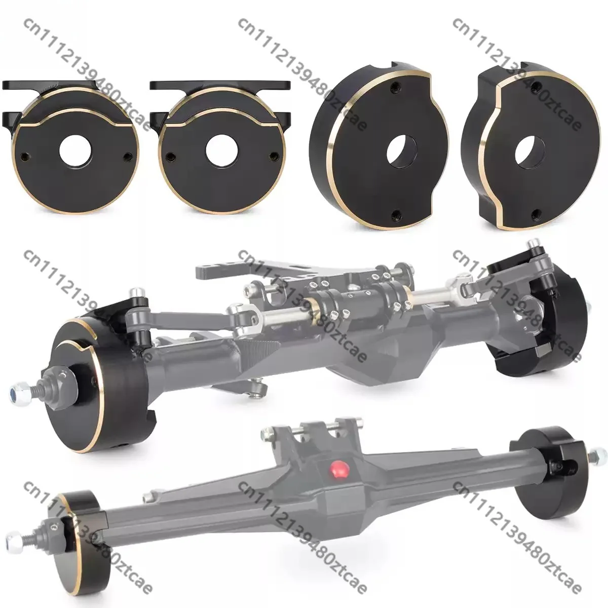 1/10 RC Crawler Brass Front Steering Knuckle Rear Axle Counterweight Chassis Balance Upgrade Parts