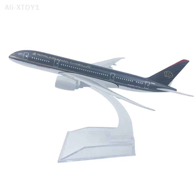 

1 Set Diecast Metal 1/400 Scale Planes 16cm JORDANIAN AIRLINES ROYAL 787 Alloy Aircraft Model Planel Airplane