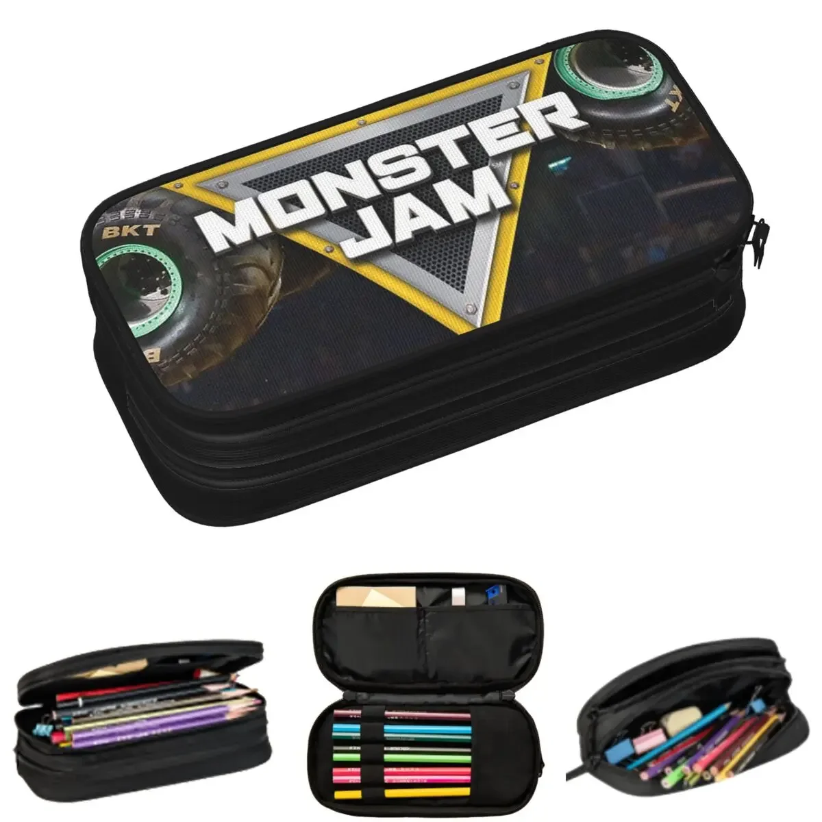 

Classic Monster Jam Pattern Pencil Cases for Students School Pen Box Pencil Bag Large Capacity Pencil Pouch Pen Holder