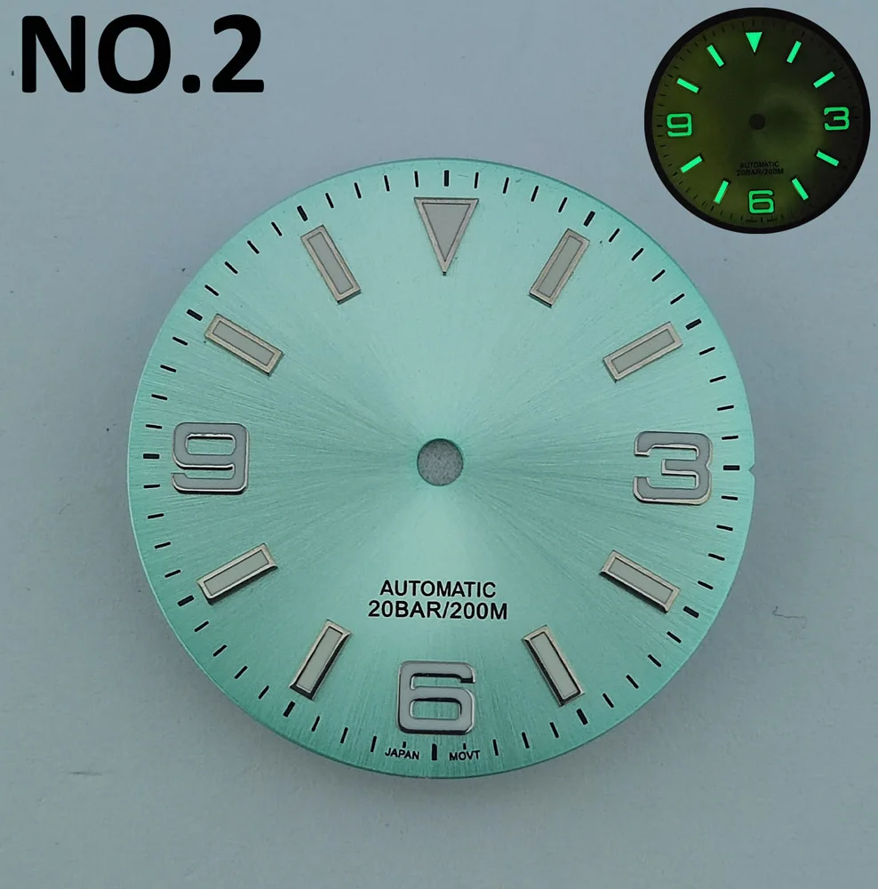 28.5mm dial nh35 dial nh36 dial relógio de alta qualidade dial c3 luminoso adequado para nh35/nh36 movimento relógio acessório logotipo personalizado
