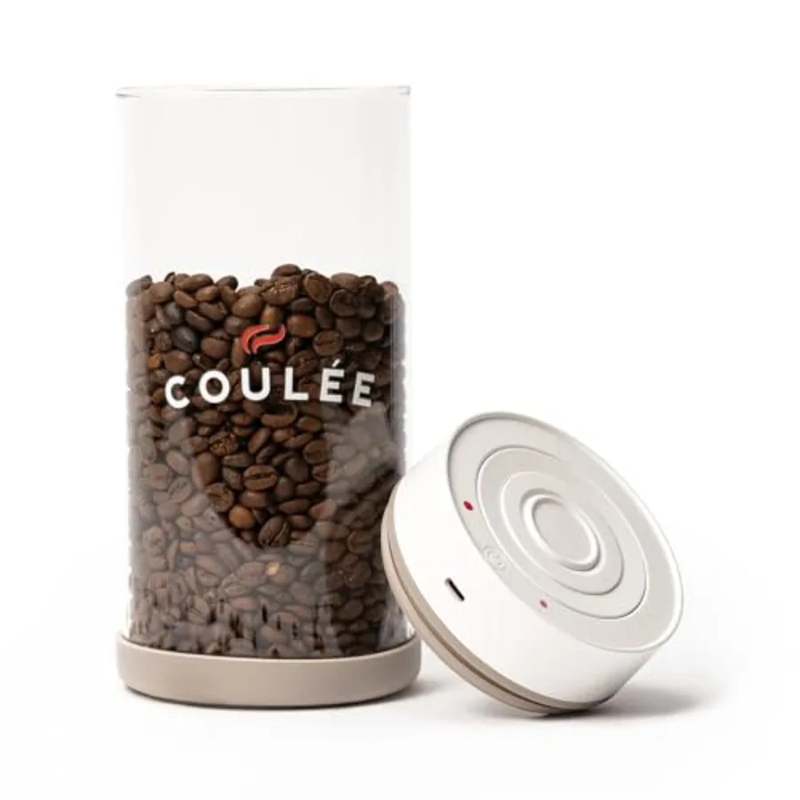 

Перезаряжаемый вакуумный стеклянный контейнер для кофе, чая или продуктов. Товары для кухни и дома. Органайзер для хранения.