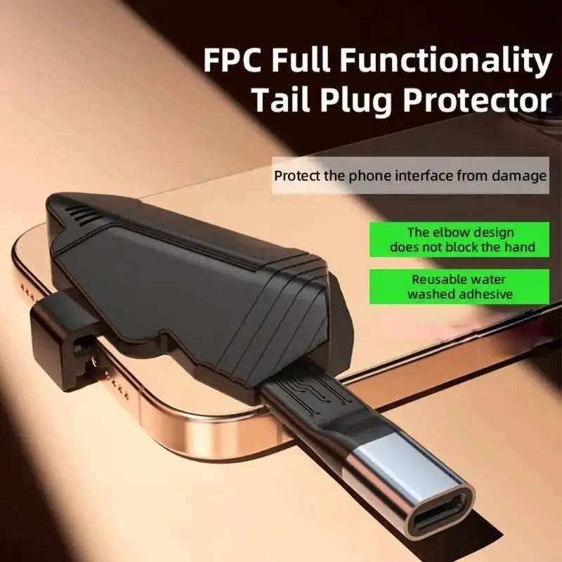 Flexible Ribbon Type C Phone Tail Adapter 4K60Hz Full Function for USB C Phones F19E