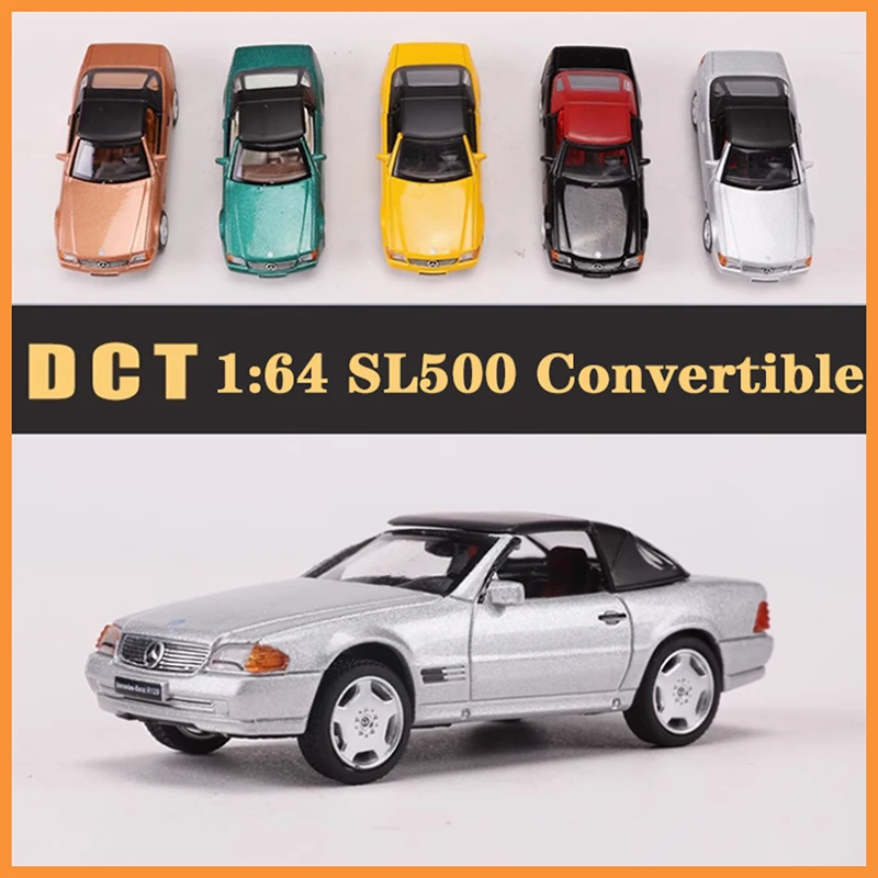 DCT 1:64 Scale SL500 Convertible Sports Car Alloy Car Model Ornament Souvenir Display Collection Hobby Gift
