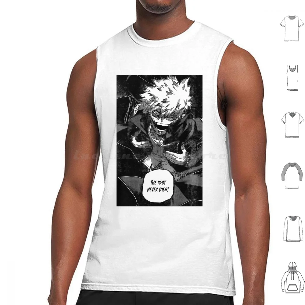 The Past Never Dies Tank Tops Print Cotton Deku Boku No Hero Academia Bakugo Kirishima Kaminari Todoroki Midoriya