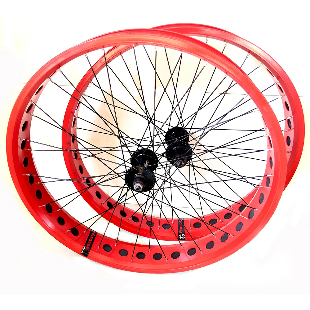 Kalosse   135/190mm  80mm Width    36 Spokes   Beach  Bike  Wheels  26X4.0    Snow  Bicycle  Wheel