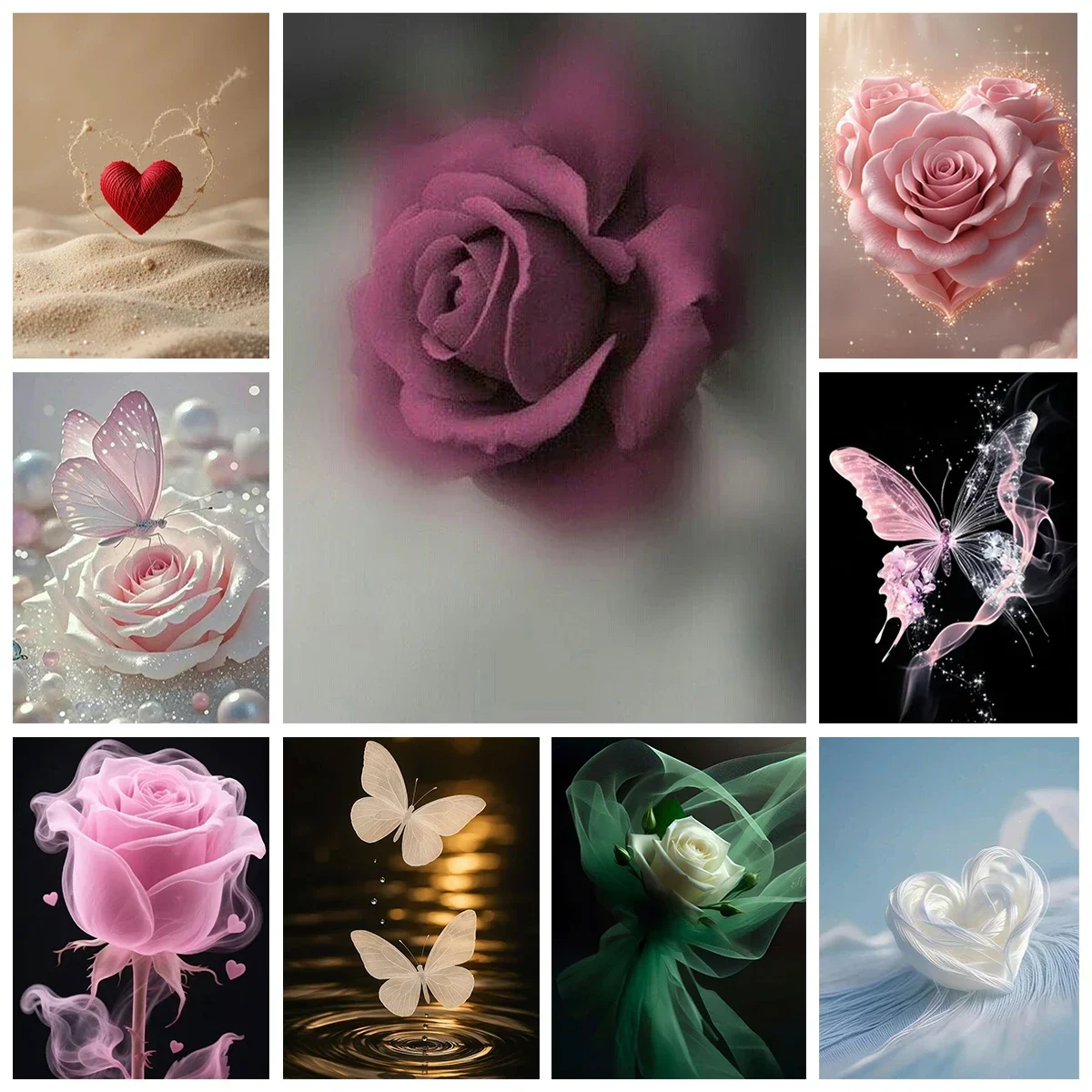 

Butterfly Flower Love DIY Digital Oil Painting Family Friends Party Hand-painted Home Wall Decorat Birthday Gift Girls Night A