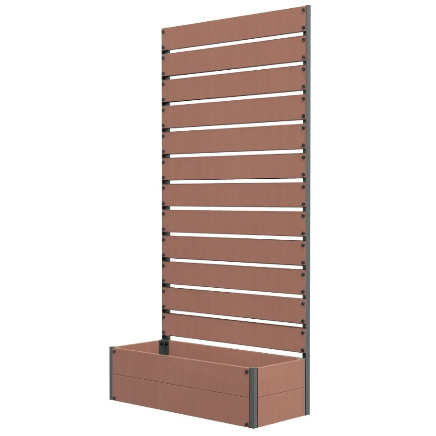 

Trellis Planter for Climbing Plants Raised Garden Bed with Trellis Planter Box for Outdoor Garden Light Brown