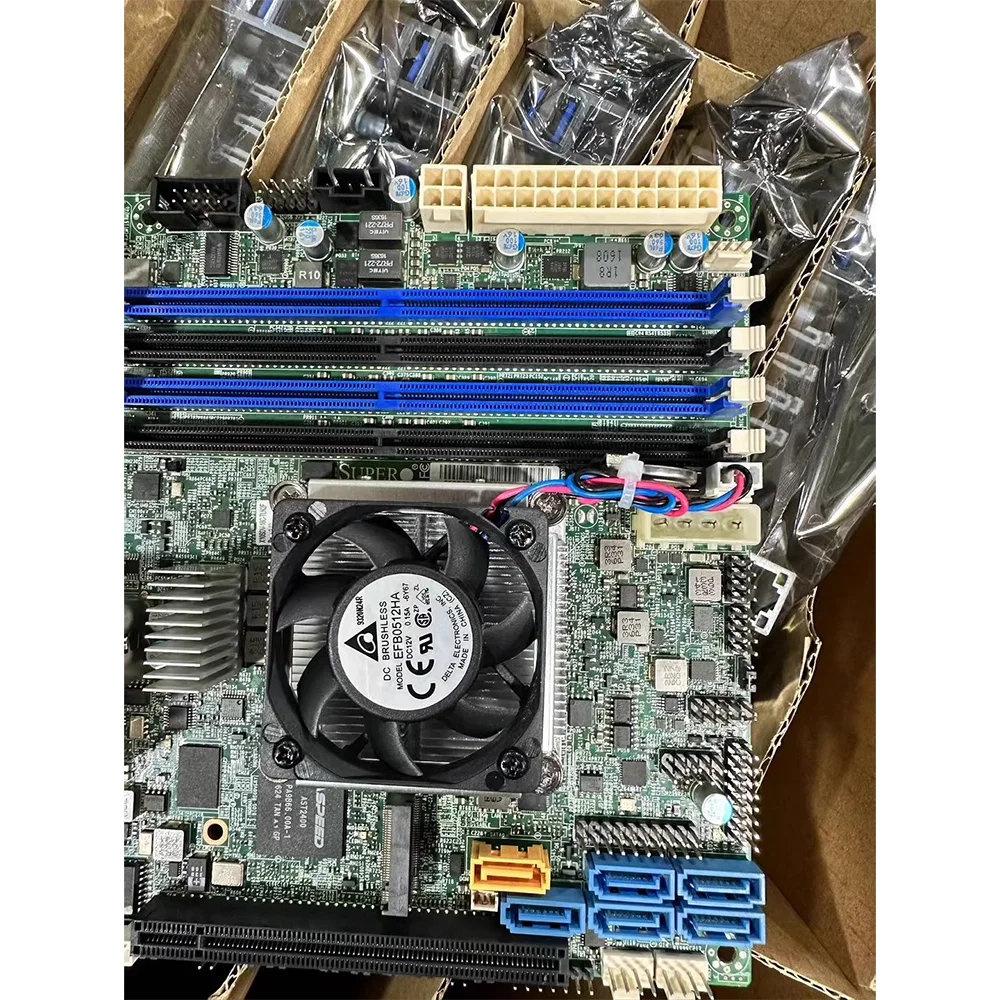 ITX DDR4 128GB XEON D1581 NAS Server Motherboard Original For Supermicro X10SDV-16C-TLN2F