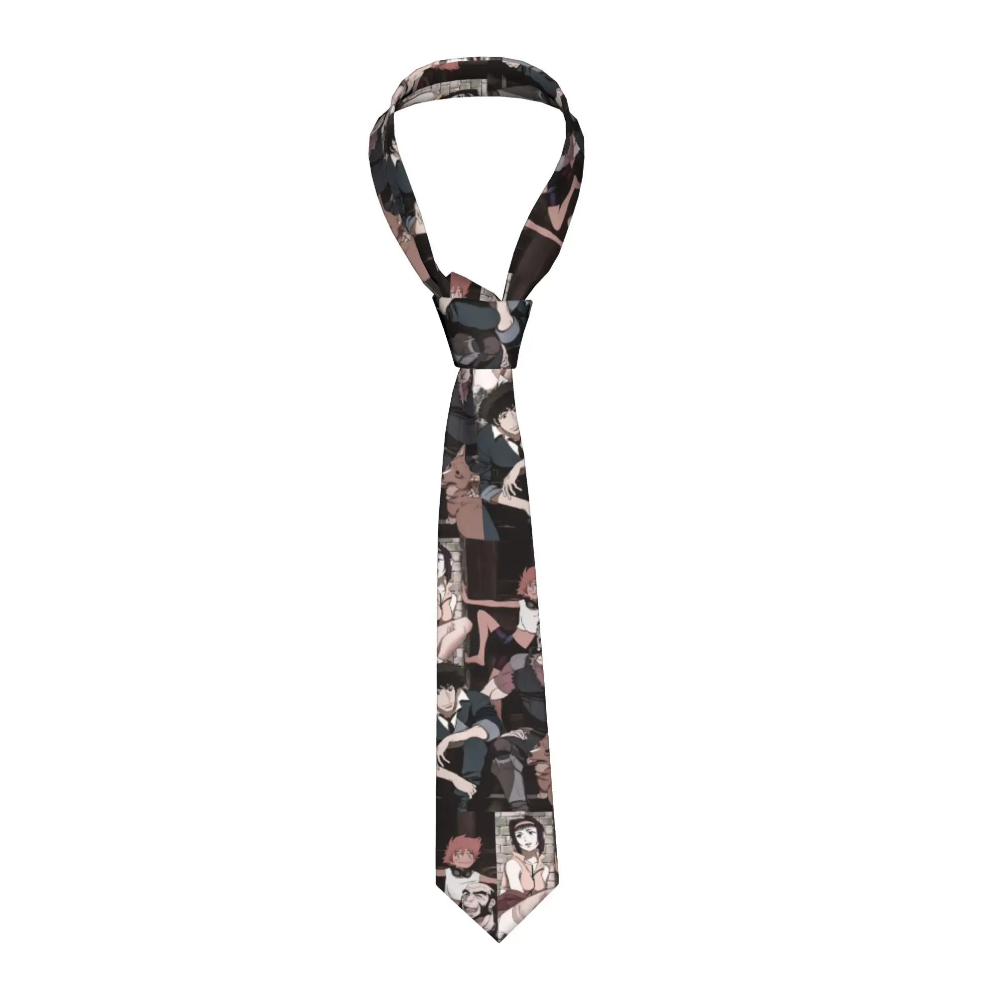

Мужские шелковые галстуки с принтом аниме Cowboy Bebop, мультяшные, в стиле манга, на День отца