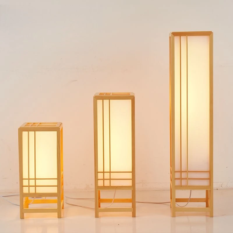 

Wood Floor Lamp for Living Room Tatami Tea Room Hotel Corridor Bedside Home Decor LED Room Decoration Light Floor Lamp