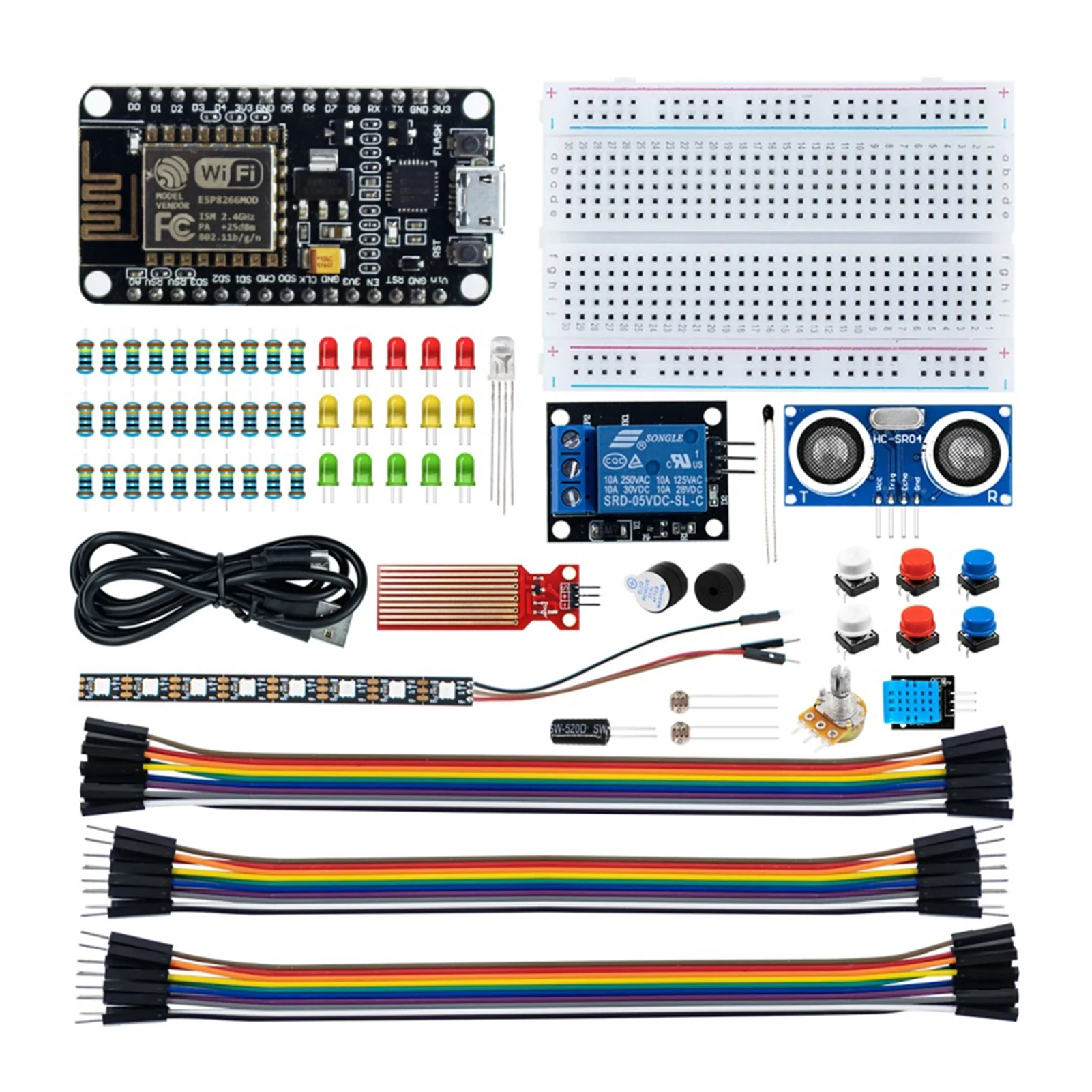 Learning Basic Starter Kit for ESP8266  WIFI Development Board Module Basic Starter Kit with Storage Box