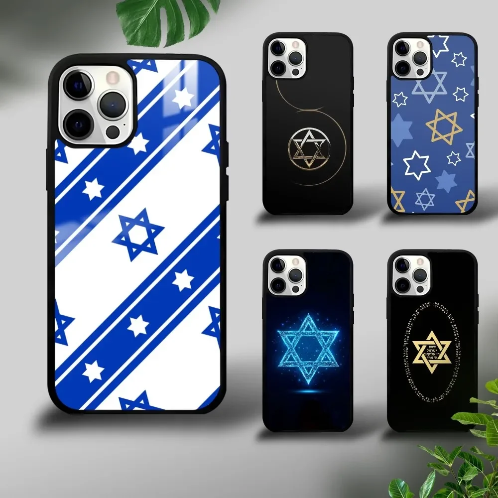 

David Jewish Star Symbol Phone Case For iPhone 16 15 14 13 12 11 Pro Xs Max Mini Plus Celulares Hard Funda Dropshipping
