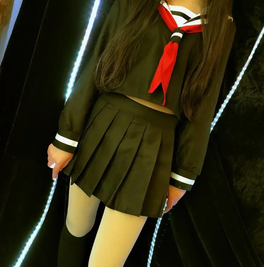 Uniforme de marin pour lycéenne japonaise, Costume de Cosplay, robe à manches longues, Anime Jigoku Shojo Hell Girl