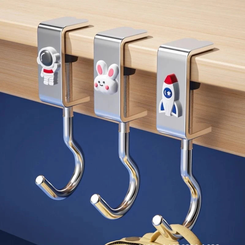 Student Schoolbag Hook Desktop Detachable and Mobile Bag Hanger Primary School Office Desk Bag Hanger Desk Edge Bag Hanger