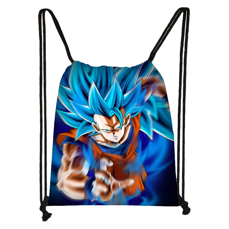 Zaino Dragon Ball Z Son Goku Anime Borsa portatile con coulisse Borsa con coulisse Tasca Borsa vari Zaino da viaggio per la scuola